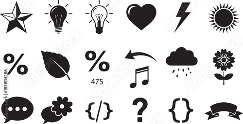 Set of 16 universal icons vector