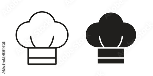Chef hat icon symbol set. Icon design vectors