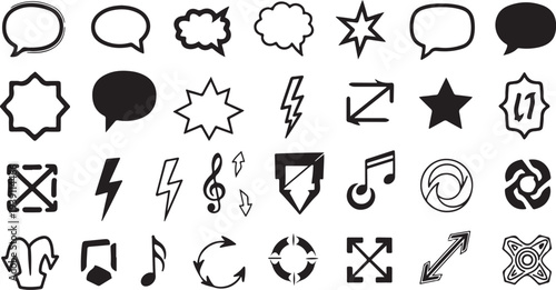 Set of 30 web interface icons vector