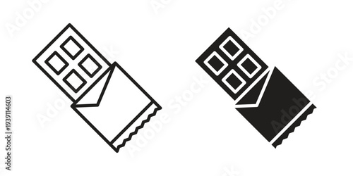 Chocolate icon symbol set. Icon design vectors