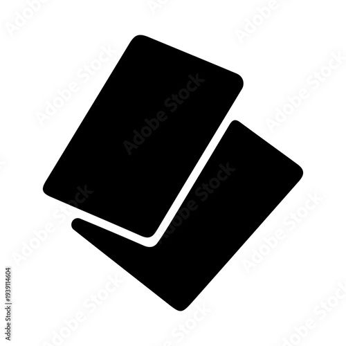 Simple playing cards icon silhouette