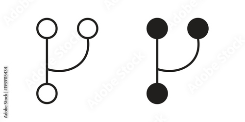 Code branch icon symbol set. Icon design vectors