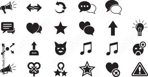Set of 20 social media icons vector