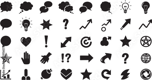 Set of 30 universal symbols and icons vector
