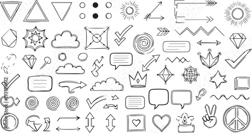 Set of 40 social media icons vector