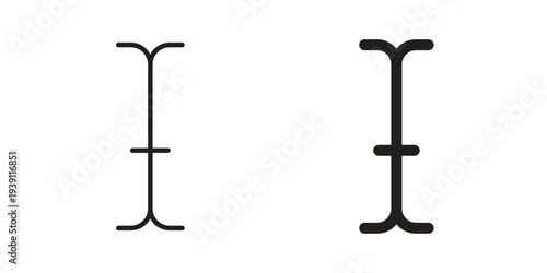 Cursor text icon symbol set. Icon design vectors