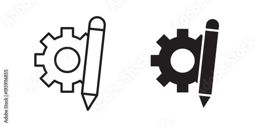 Customization icon symbol set. Icon design vectors