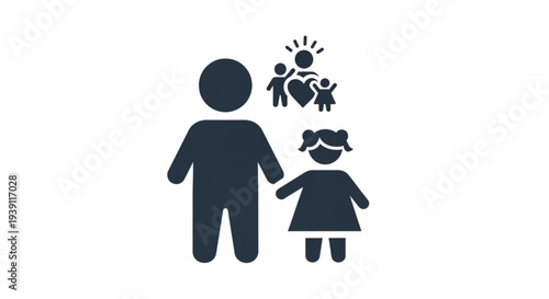 Family love concept with parents and child holding hands symbolizing happiness and togetherness