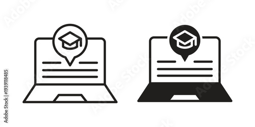 E learning icon symbol set. Icon design vectors