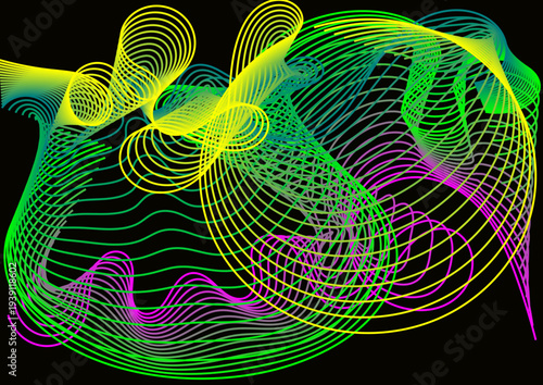 Abstract background generative line art