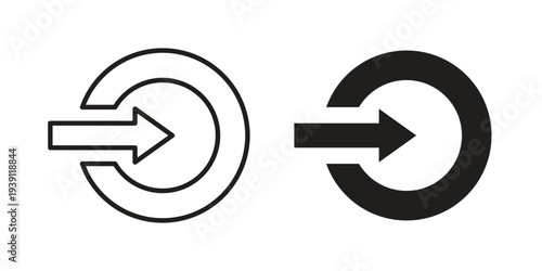 Enter icon symbol set. Icon design vectors