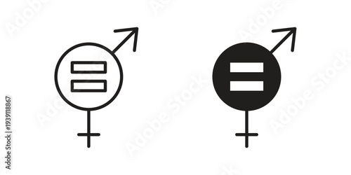 Equality icon symbol set. Icon design vectors