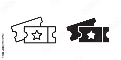 Event pass icon symbol set. Icon design vectors