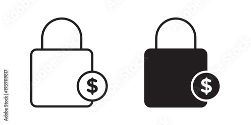 Fixed price icon symbol set. Icon design vectors