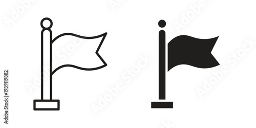 Flag icon symbol set. Icon design vectors