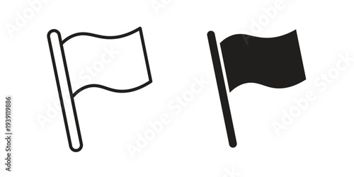Flag icon symbol set. Icon design vectors