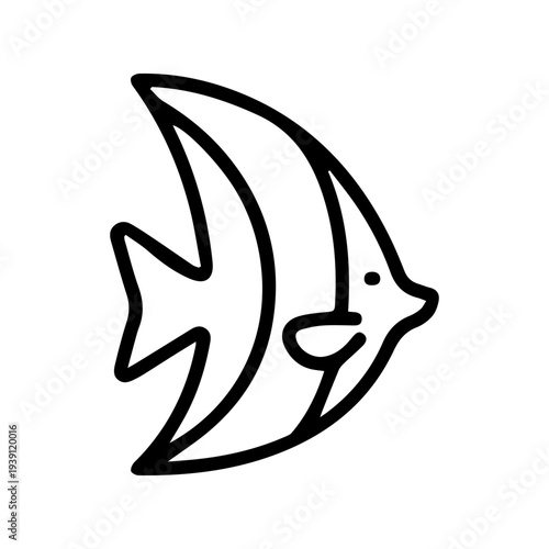Fish Icon Outline Drawing