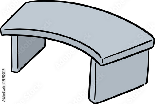 Hand drawn illustration of bench