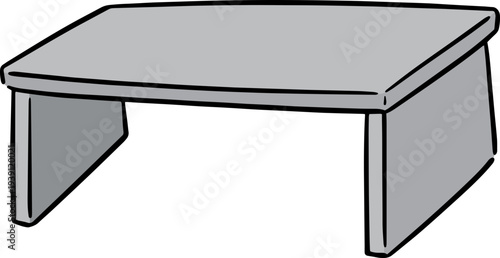 Hand drawn illustration of bench