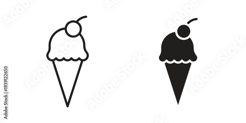 Ice cream icon symbol set. Icon design vectors