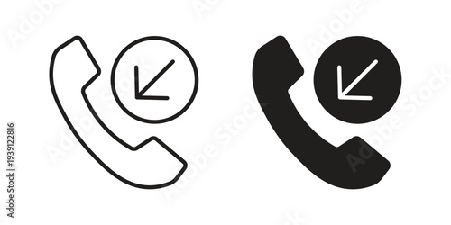 Incoming Call icon symbol set. Icon design vectors