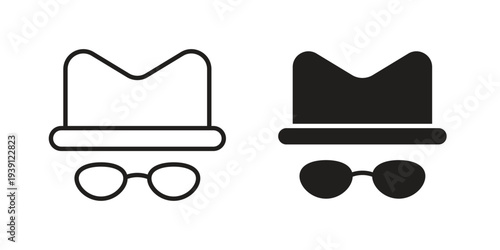 Incognito icon symbol set. Icon design vectors