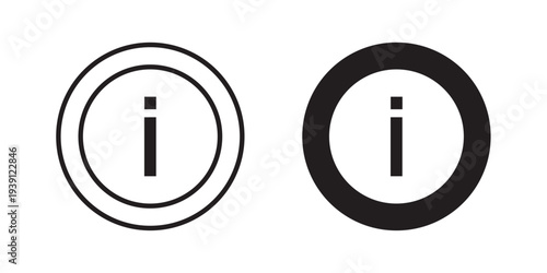 Info icon symbol set. Icon design vectors