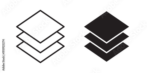 Layers icon symbol set. Icon design vectors