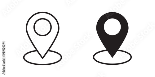 Map marker icon symbol set. Icon design vectors