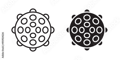 Massage ball icon symbol set. Icon design vectors