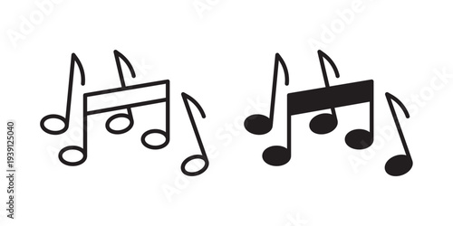 Music icon symbol set. Icon design vectors