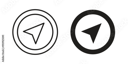 Navigation icon symbol set. Icon design vectors