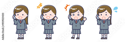 スマートフォンを使う「学生」の女性