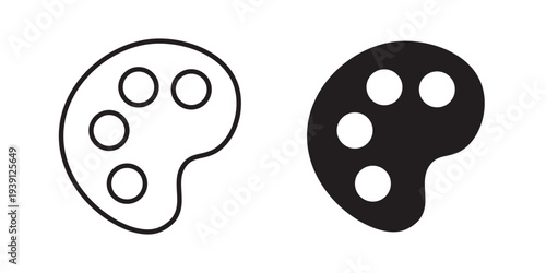 Palette icon symbol set. Icon design vectors