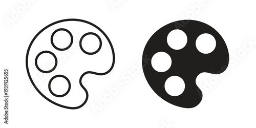 Palette icon symbol set. Icon design vectors