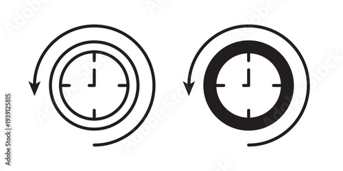 Past time icon symbol set. Icon design vectors