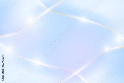 高級感　青　ゴールド曲線グラデーション抽象背景デザイン