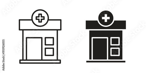 Pharmacy icon symbol set. Icon design vectors