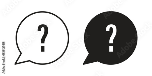 Question icon symbol set. Icon design vectors