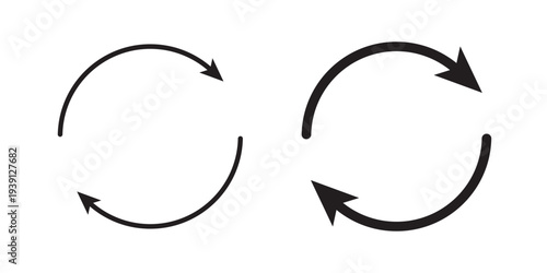 Refresh icon symbol set. Icon design vectors