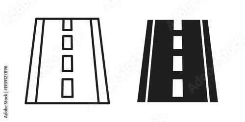 Road icon symbol set. Icon design vectors