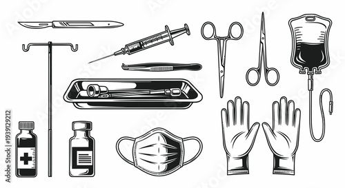 Vintage Medical Surgery Tools and Hospital Equipment