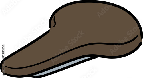 Hand drawn illustration of bicycle saddle