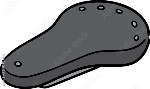 Hand drawn illustration of bicycle saddle