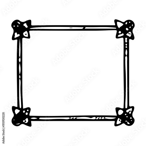 Vintage Rectangle Frame Sketch