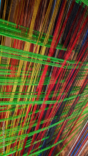 Vietnamese silk threads weaving