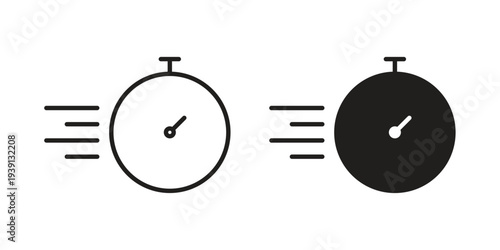 Time fast icon symbol set. Icon design vectors
