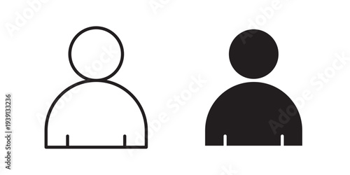 User icon symbol set. Icon design vectors