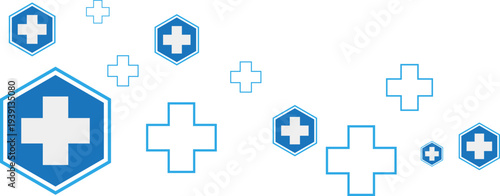 Medical Cross Pattern Corner