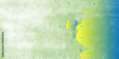 Abstract Yellow and blue Halftone Dot Background Gradient. vector illustration